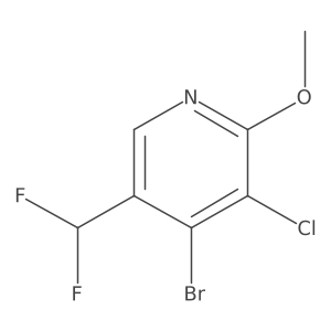4-Bromo-3-chloro-5-(difluoromethyl)-2-methoxypyridine结构式