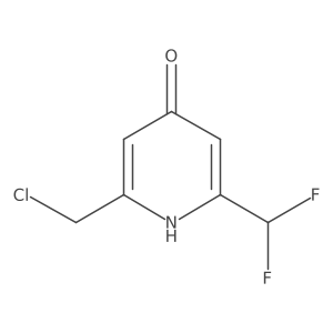 2-(Chloromethyl)-6-(difluoromethyl)-4-hydroxypyridine结构式
