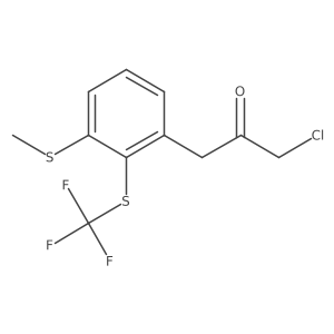 1-Chloro-3-(3-(methylthio)-2-(trifluoromethylthio)phenyl)propan-2-one结构式