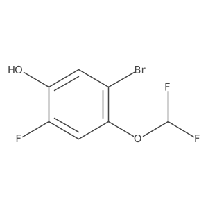 5-Bromo-4-difluoromethoxy-2-fluorophenol结构式