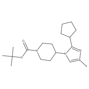 Tert-butyl 4-(2-cyclopentyl-4-iodoimidazol-1-yl)piperidine-1-carboxylate Structure