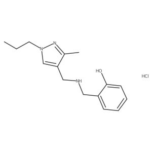 2-[[(3-Methyl-1-propylpyrazol-4-yl)methylamino]methyl]phenol;hydrochloride Structure