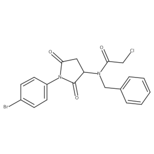 N-Benzyl-N-[1-(4-bromophenyl)-2,5-dioxopyrrolidin-3-yl]-2-chloroacetamide结构式