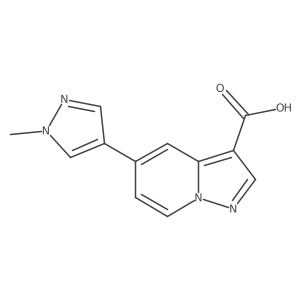 5-(1-methyl-1H-pyrazol-4-yl)pyrazolo[1,5-a]pyridine-3-carboxylic acid结构式