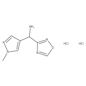 (1-methyl-1H-pyrazol-4-yl)(1,2,4-oxadiazol-3-yl)methanamine dihydrochloride Structure