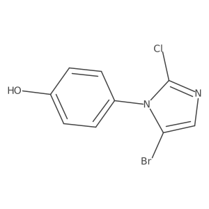 4-(5-bropmo-2-chloro-1H-imidazol-1-yl)phenol Structure