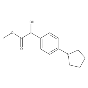 Methyl 2-hydroxy-2-[4-(pyrrolidin-1-yl)phenyl]acetate结构式
