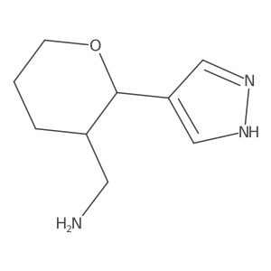 [2-(1H-pyrazol-4-yl)oxan-3-yl]methanamine Structure