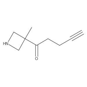 1-(3-Methylazetidin-3-yl)pent-4-yn-1-one结构式