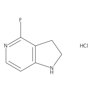 4-Fluoro-2,3-dihydro-1H-pyrrolo[3,2-c]pyridine hydrochloride Structure