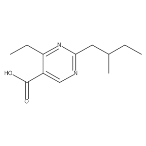 4-Ethyl-2-(2-methylbutyl)pyrimidine-5-carboxylic acid Structure