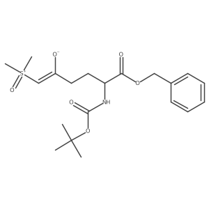 Sulfoxonium, [(5S)-5-[[(1,1-dimethylethoxy)carbonyl]amino]-2,6-dioxo-6-(phenylmethoxy)hexyl]dimethyl-, inner salt Structure