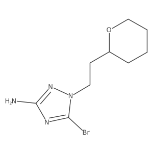 5-bromo-1-[2-(oxan-2-yl)ethyl]-1H-1,2,4-triazol-3-amine结构式