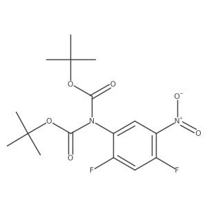 1,3-Bis(1,1-dimethylethyl) 2-(2,4-difluoro-5-nitrophenyl)imidodicarbonate结构式
