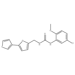 1-(5-Chloro-2-methoxyphenyl)-3-((5-(thiophen-3-yl)furan-2-yl)methyl)urea Structure