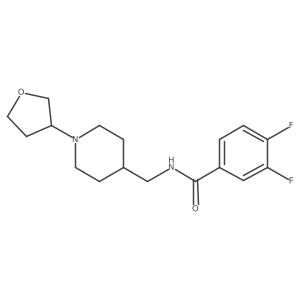 3,4-difluoro-N-((1-(tetrahydrofuran-3-yl)piperidin-4-yl)methyl)benzamide结构式