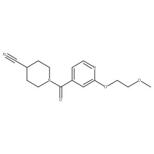 1-(2-(2-Methoxyethoxy)isonicotinoyl)piperidine-4-carbonitrile Structure