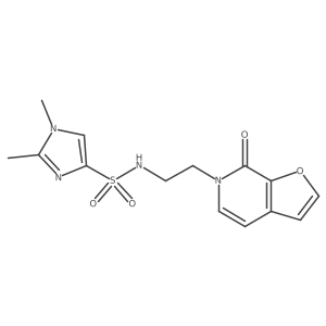 1,2-dimethyl-N-(2-(7-oxofuro[2,3-c]pyridin-6(7H)-yl)ethyl)-1H-imidazole-4-sulfonamide Structure