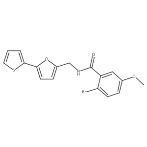 2-bromo-5-methoxy-N-((5-(thiophen-2-yl)furan-2-yl)methyl)benzamide结构式