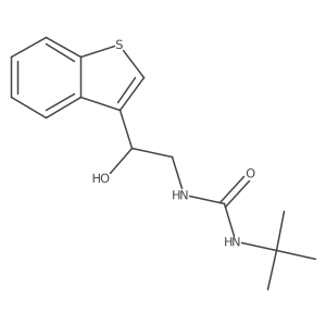 1-(2-(Benzo[b]thiophen-3-yl)-2-hydroxyethyl)-3-(tert-butyl)urea Structure