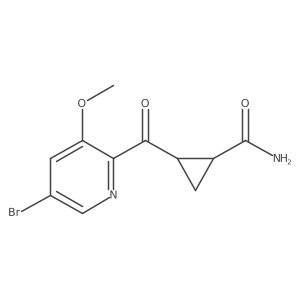 2-[(5-Bromo-3-methoxy-2-pyridinyl)carbonyl]cyclopropanecarboxamide结构式
