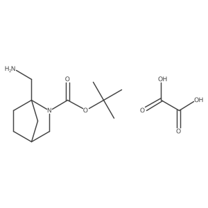 tert-Butyl 1-(aminomethyl)-2-azabicyclo[2.2.1]heptane-2-carboxylate oxalate Structure