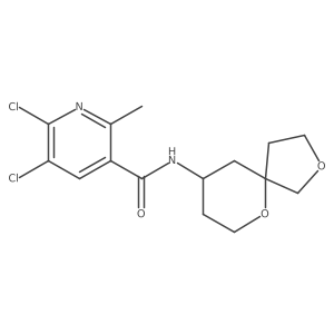 5,6-dichloro-N-{2,6-dioxaspiro[4.5]decan-9-yl}-2-methylpyridine-3-carboxamide Structure