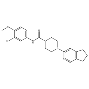 N-(3-chloro-4-methoxyphenyl)-1-{5H,6H,7H-cyclopenta[c]pyridazin-3-yl}piperidine-4-carboxamide结构式