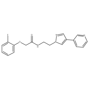 2-(2-fluorophenoxy)-N-{2-[4-(pyridin-3-yl)-1H-pyrazol-1-yl]ethyl}acetamide Structure