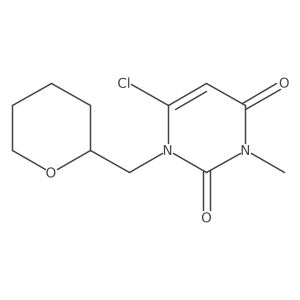 6-chloro-3-methyl-1-((tetrahydro-2H-pyran-2-yl)methyl)pyrimidine-2,4(1H,3H)-dione Structure