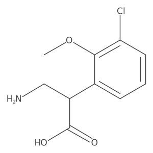 3-Amino-2-(3-chloro-2-methoxyphenyl)propanoic acid结构式