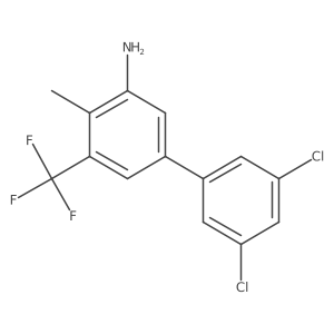 5-(3,5-Dichlorophenyl)-2-methyl-3-(trifluoromethyl)aniline结构式