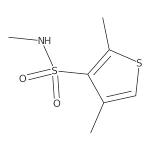 N,2,4-trimethylthiophene-3-sulfonamide结构式