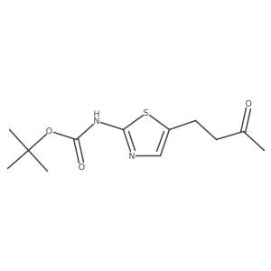 tert-butyl N-[5-(3-oxobutyl)-1,3-thiazol-2-yl]carbamate结构式