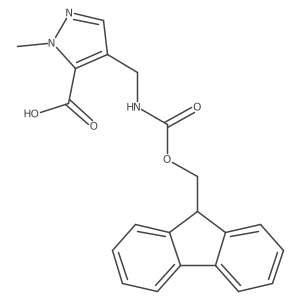 4-[({[(9H-fluoren-9-yl)methoxy]carbonyl}amino)methyl]-1-methyl-1H-pyrazole-5-carboxylic acid结构式