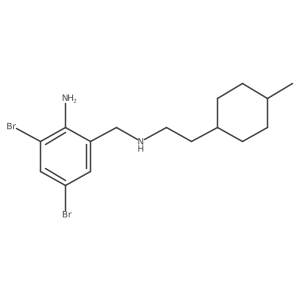 2,4-Dibromo-6-({[2-(4-methylcyclohexyl)ethyl]amino}methyl)aniline结构式