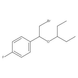 1-[2-Bromo-1-(pentan-3-yloxy)ethyl]-4-fluorobenzene结构式