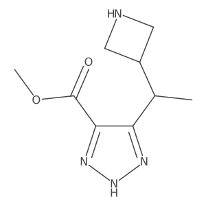 methyl 5-[1-(azetidin-3-yl)ethyl]-1H-1,2,3-triazole-4-carboxylate结构式
