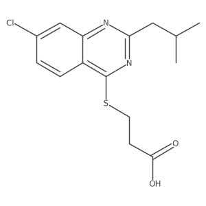 3-{[7-Chloro-2-(2-methylpropyl)quinazolin-4-yl]sulfanyl}propanoic acid Structure