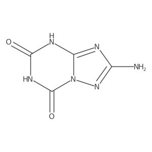 2-amino-5-hydroxy-4H,7H-[1,2,4]triazolo[1,5-a][1,3,5]triazin-7-one结构式