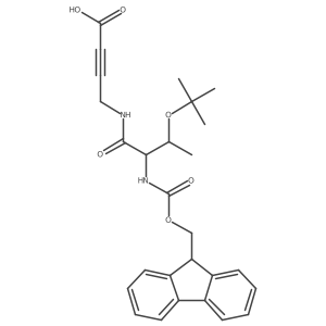4-[(2S,3R)-3-(tert-butoxy)-2-({[(9H-fluoren-9-yl)methoxy]carbonyl}amino)butanamido]but-2-ynoic acid结构式