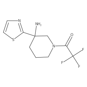 1-[3-Amino-3-(1,3-thiazol-2-yl)piperidin-1-yl]-2,2,2-trifluoroethan-1-one Structure