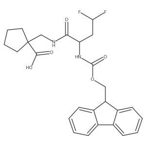1-{[2-({[(9H-fluoren-9-yl)methoxy]carbonyl}amino)-4,4-difluorobutanamido]methyl}cyclopentane-1-carboxylic acid结构式