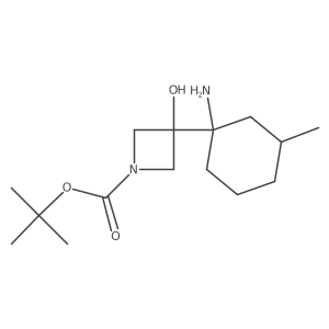 Tert-butyl 3-(1-amino-3-methylcyclohexyl)-3-hydroxyazetidine-1-carboxylate Structure
