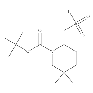 Tert-butyl 2-[(fluorosulfonyl)methyl]-5,5-dimethylpiperidine-1-carboxylate结构式
