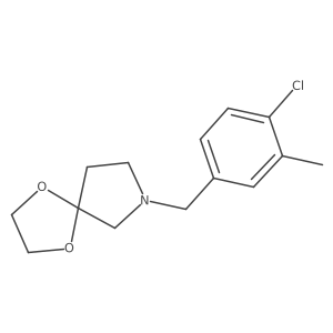 7-[(4-Chloro-3-methylphenyl)methyl]-1,4-dioxa-7-azaspiro[4.4]nonane结构式