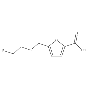5-{[(2-Fluoroethyl)sulfanyl]methyl}furan-2-carboxylic acid结构式