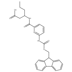 3-{[6-({[(9H-fluoren-9-yl)methoxy]carbonyl}amino)pyridin-2-yl]formamido}hexanoic acid结构式