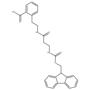 2-{2-[3-({[(9H-fluoren-9-yl)methoxy]carbonyl}amino)propanamido]ethyl}benzoic acid Structure