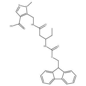 5-{[3-({[(9H-fluoren-9-yl)methoxy]carbonyl}amino)pentanamido]methyl}-1-methyl-1H-pyrazole-4-carboxylic acid Structure
